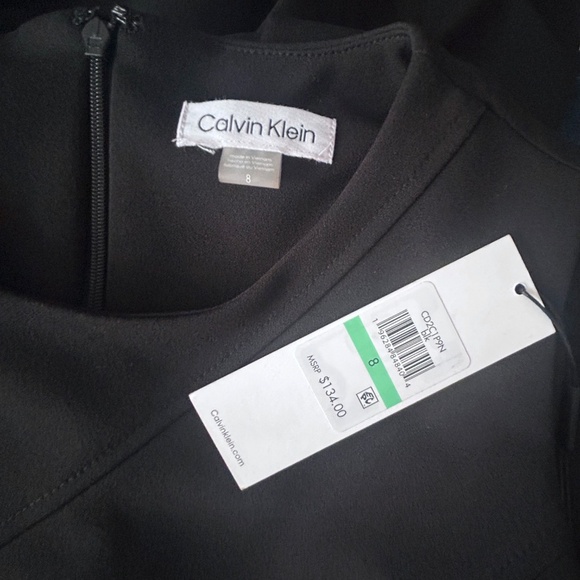 Calvin Klein Dress Refined Fashion Layered Asymmetrical Peplum Ruffles Flowy - Picture 13 of 15